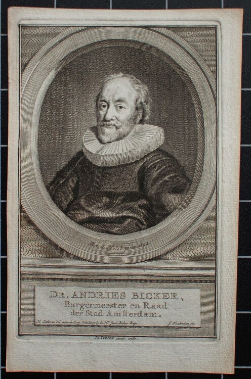 Jacobus Houbraken - Dr. Andries Bicker - Kupferstich - um...