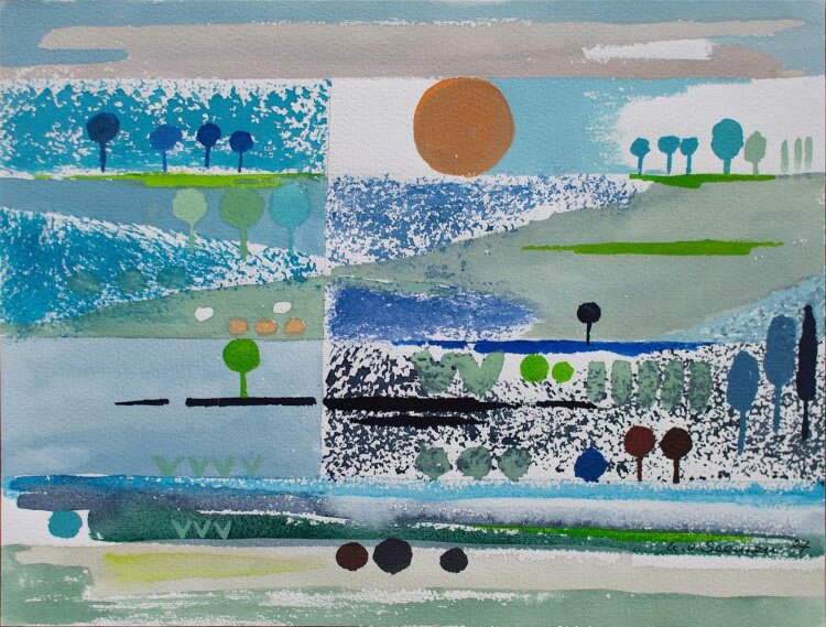 Ursula von Seemen - Landschaft - Aquarell - 1987