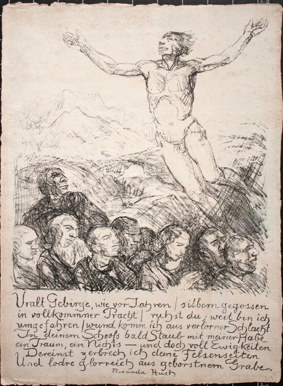 Adolf Schinnerer - Illustration zu Ricarda Huch - o.J. - Lithografie