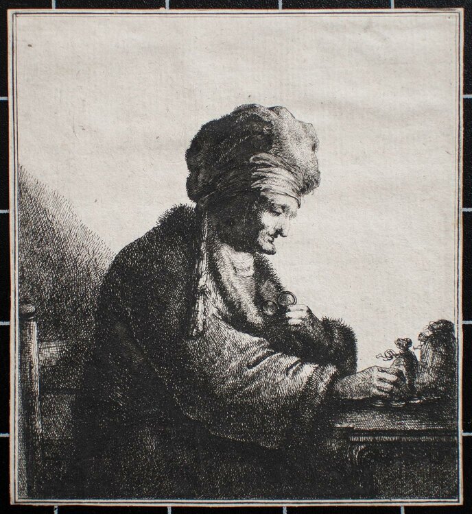 Johann A. B. Nothnagel - Geldzählender Türke - Radierung - o. J.