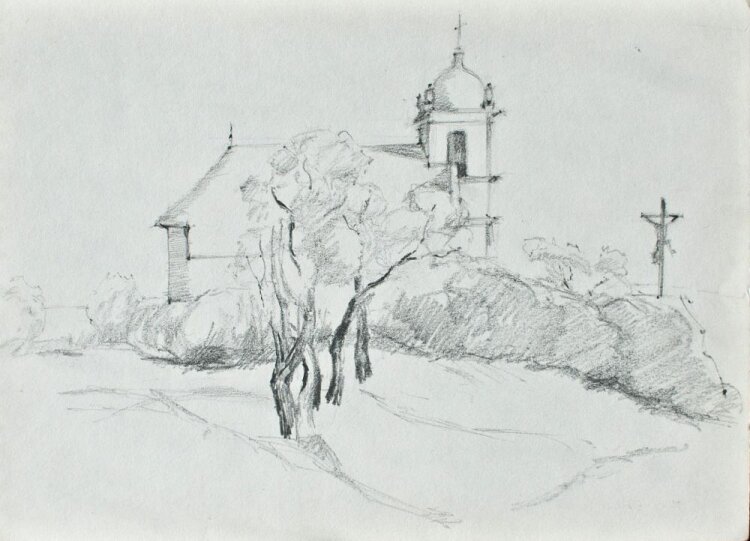 Sonja Wüsten - Havi-hegy Templom, Pécs / Ungarn - o.J. - Bleistiftzeichnung