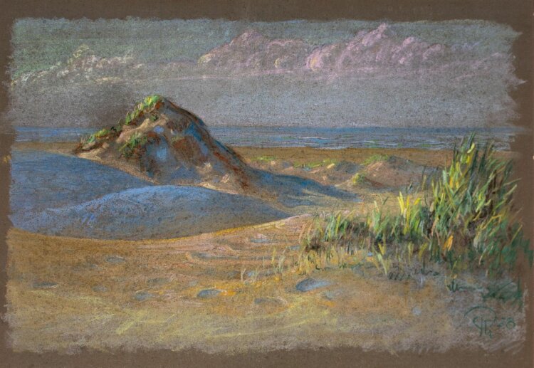 unleserlich signiert - Landschaft - 1928 - Pastell