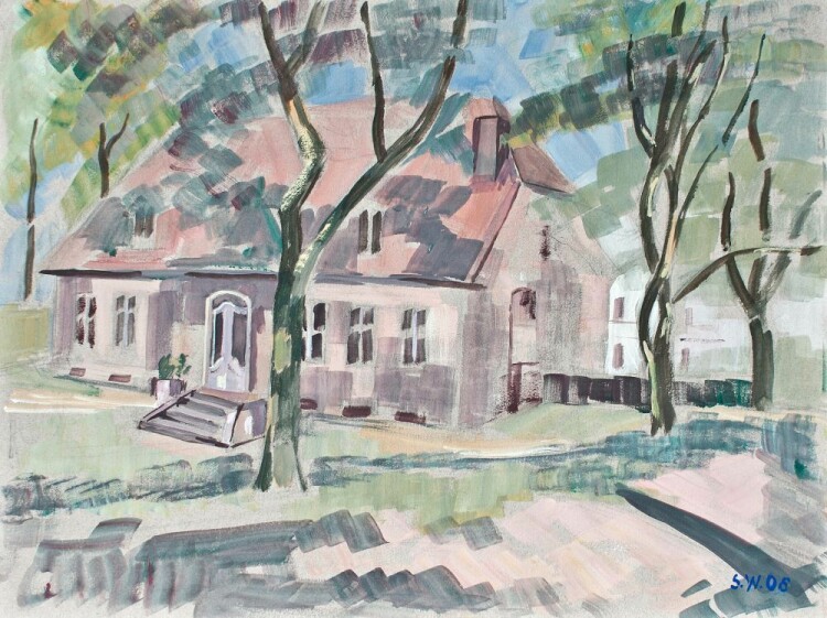 Sonja Wüsten - Haus mit Garten - 2006 - Temperamalerei