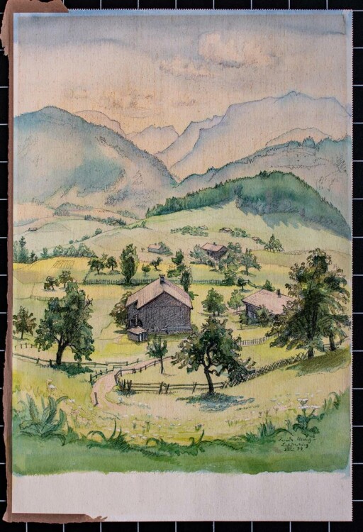 Frieda Ladwig - Berglandschaft - Aquarell - 1944