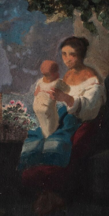 Ernst Meyer (zugeschrieben) - Mutter mit Kind - Gouache - o. J.