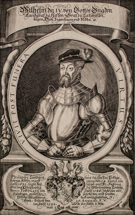Peter Troschel - Porträt Wilhelm IV. Landgraf zu Hessen - Kupferstich - o.J.