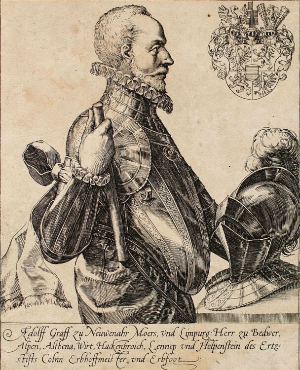 Unbekannter Künstler - Porträt Adolf von Neuenahr - Kupferstich - o. J.