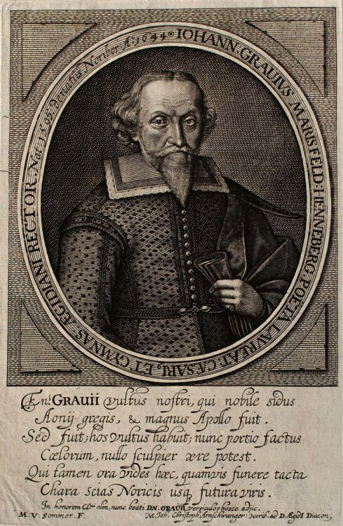 Matthias van Sommer - Porträt Johann Grauivs - Kupferstich - o.J.