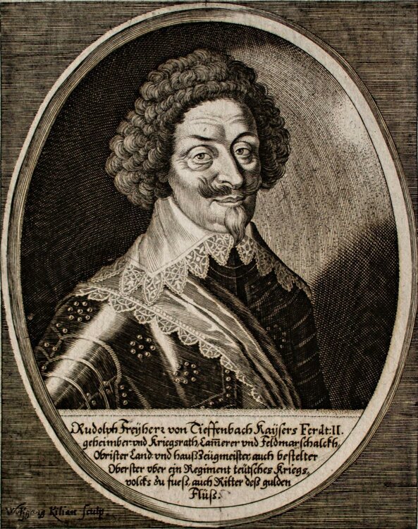 Wolfgang Kilian - Porträt Rudolph Freiherr zu Tieffenbach - Kupferstich - o.J.