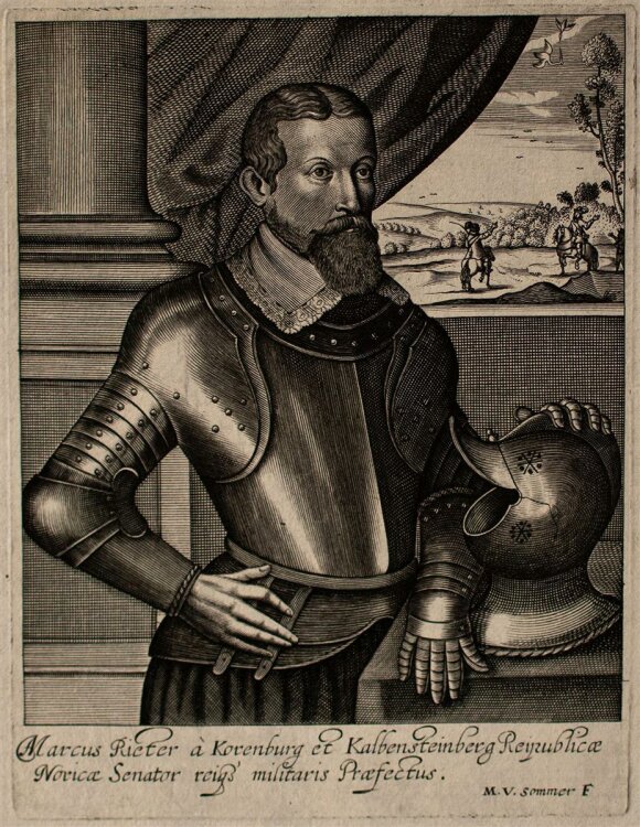 Matthias van Sommer - Porträt Marcus Rieter a Korenburg - Kupferstich - o.J.