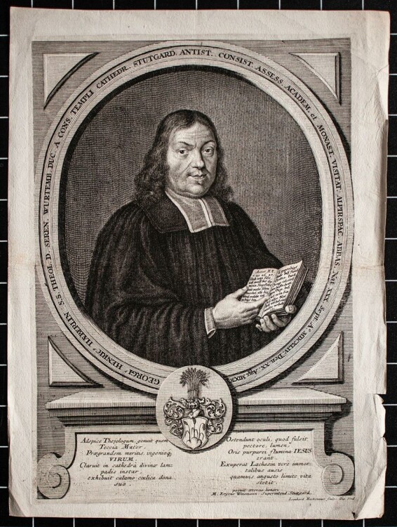 Leonhard Heckenauer - Porträt Georg Heinrich Häberlin - Kupferstich - o.J.
