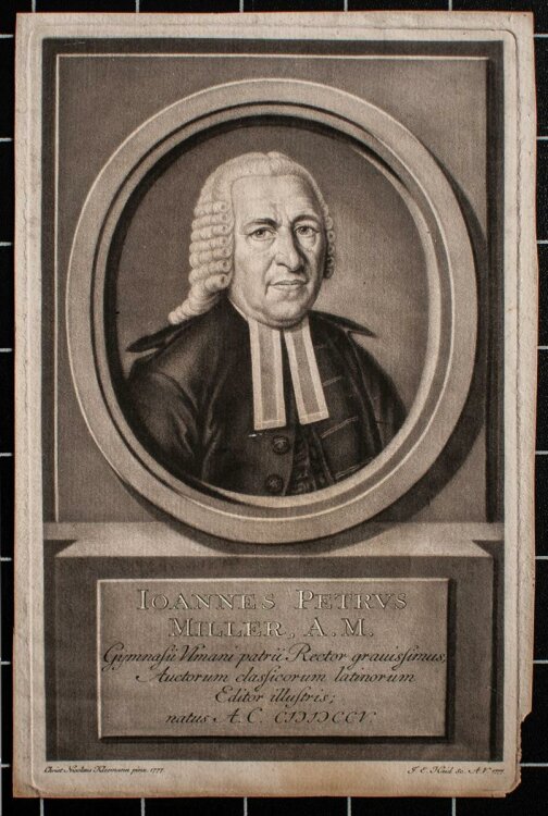 Johann Jacob Haid - Porträt Johannes Petrus Miller - Kupferstich - 1777