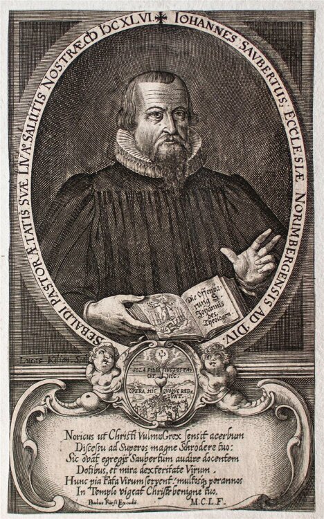 Lucas Kilian - Porträt Johannes Saubertius - Kupferstich - o. J.