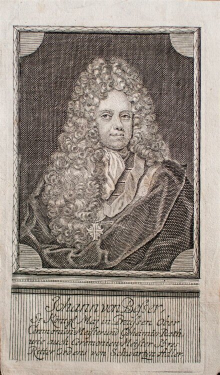 Unbekannter Künstler - Porträt Johann von Besser - Kupferstich - o. J.