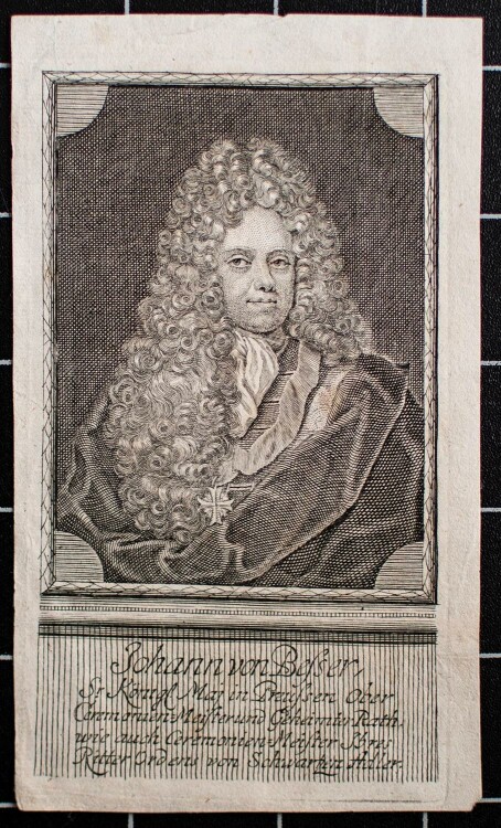 Unbekannter Künstler - Porträt Johann von Besser - Kupferstich - o. J.
