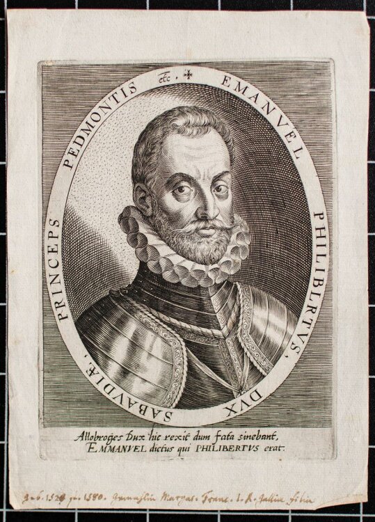 Dominicus Custos - Porträt Emanuel Philibert von Savoyen - Kupferstich - o. J.