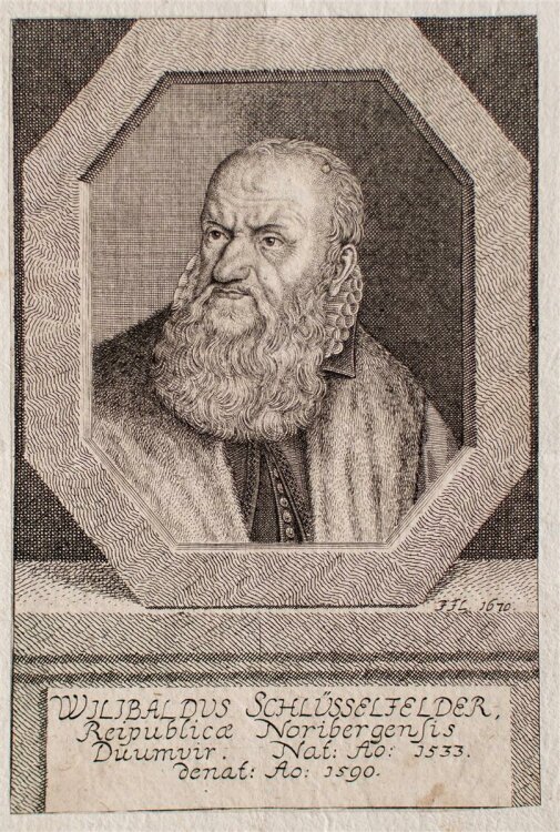 Johann Friedrich Leonhart - Porträt Willibald Schlüsselfel - Kupferstich - 1610