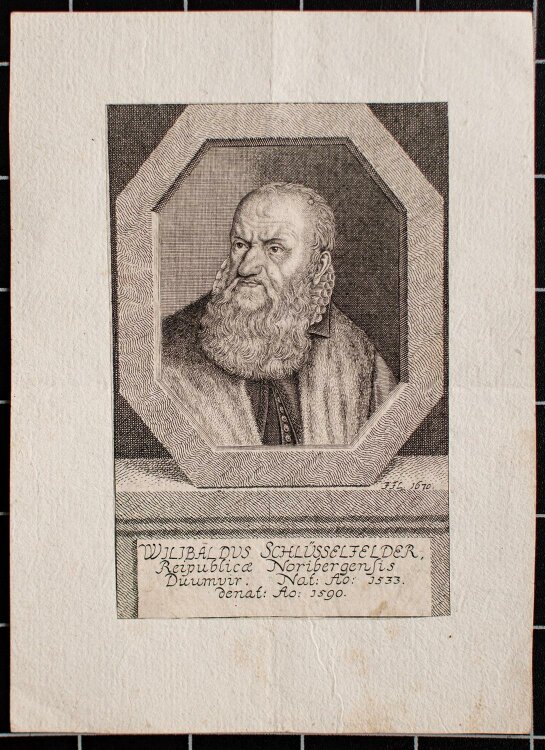 Johann Friedrich Leonhart - Porträt Willibald Schlüsselfel - Kupferstich - 1610