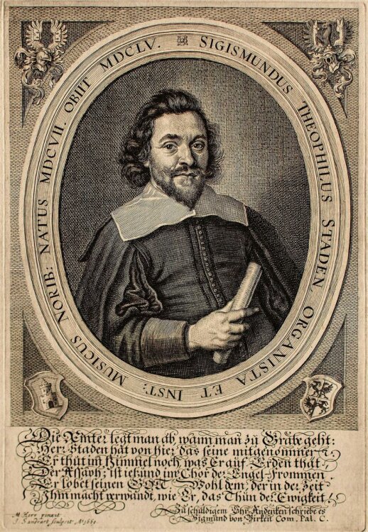 Jacob von Sandrart - Porträt Sigmund Theophil Staden - Kupferstich - 1669