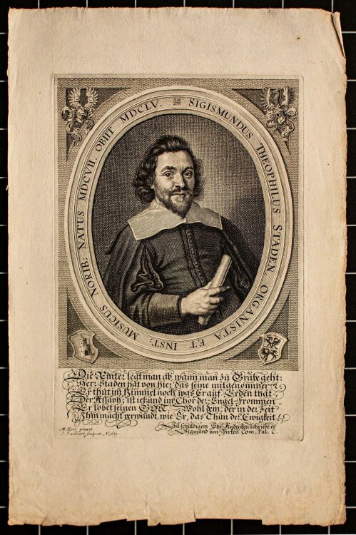 Jacob von Sandrart - Porträt Sigmund Theophil Staden - Kupferstich - 1669