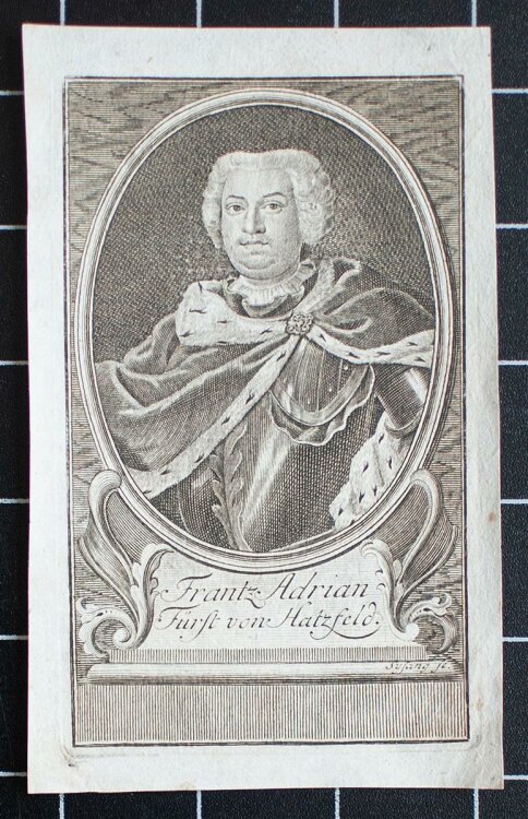 Johann Christoph Sysang - Porträt Franz Philipp Adrian - Kupferstich - o. J.