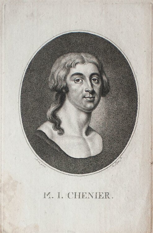 Johann Heinrich Lips - Porträt Marie-Joseph Chénier - Kupferstich - o. J.