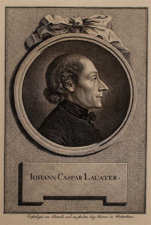 Georg Friedrich Schmoll - Porträt Johann Caspar Lavater - Kupferstich - o.J.