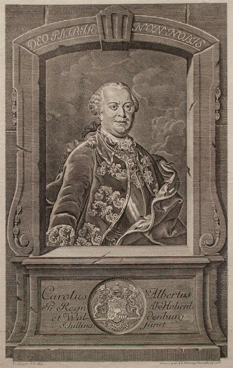 Adam Ludwig Wirsing - Porträt Carl Albert - Kupferstich - 1763