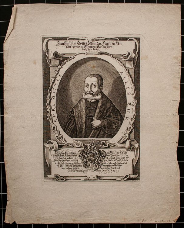 Georg Walch - Porträt Johannes von Gottes Gnaden - Kupferstich - o.J.