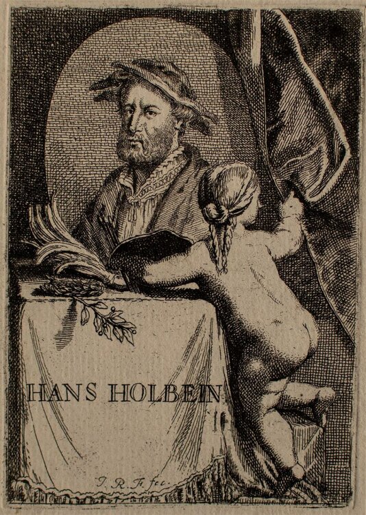 Johann Rudolf I Füssli - Porträt Hans Holbein - Kupferstich - o. J.