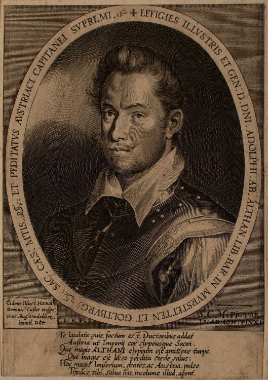 Dominicus Custos - Porträt Adolphi Ab Althan - Kupferstich - o. J.