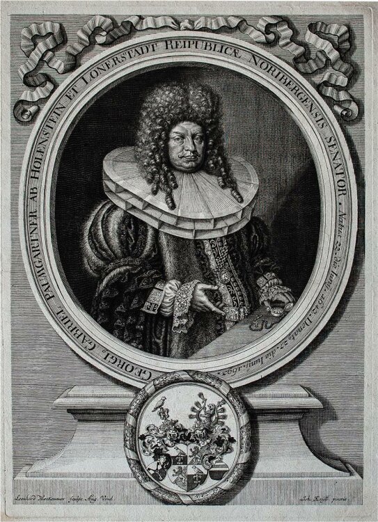 Leonhard Heckenauer - Porträt Georg Gabriel Paumgartner - Kupferstich - o.J.