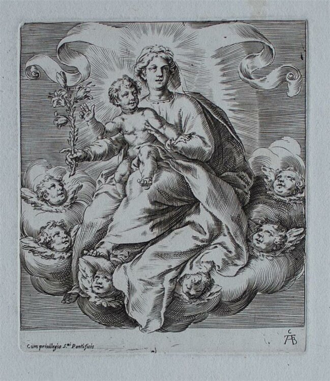 Cherubino Alberti - Madonna mit Kind - o.J. - Kupferstich