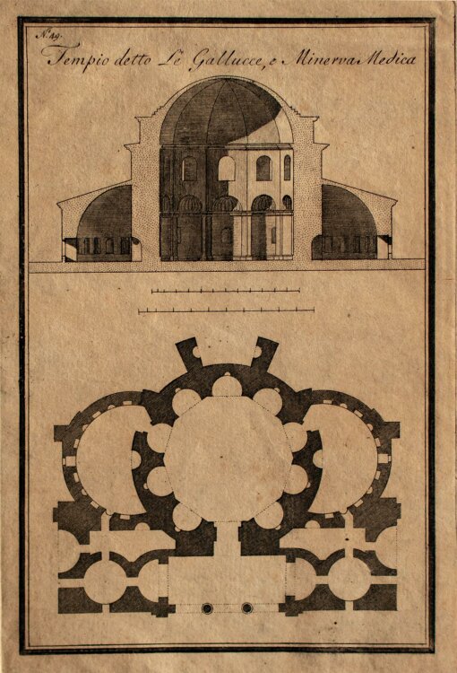 Unbekannter Künstler - Tempio di Minerva Medica (Rom) - Kupferstich - o.J.