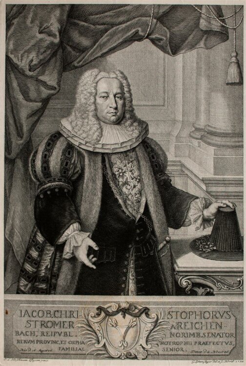 Georg Lichtensteger -  Jacob Christoph Stromer  - Kupferstich - 1738