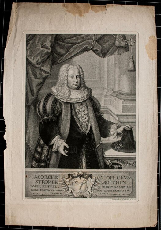 Georg Lichtensteger -  Jacob Christoph Stromer  - Kupferstich - 1738