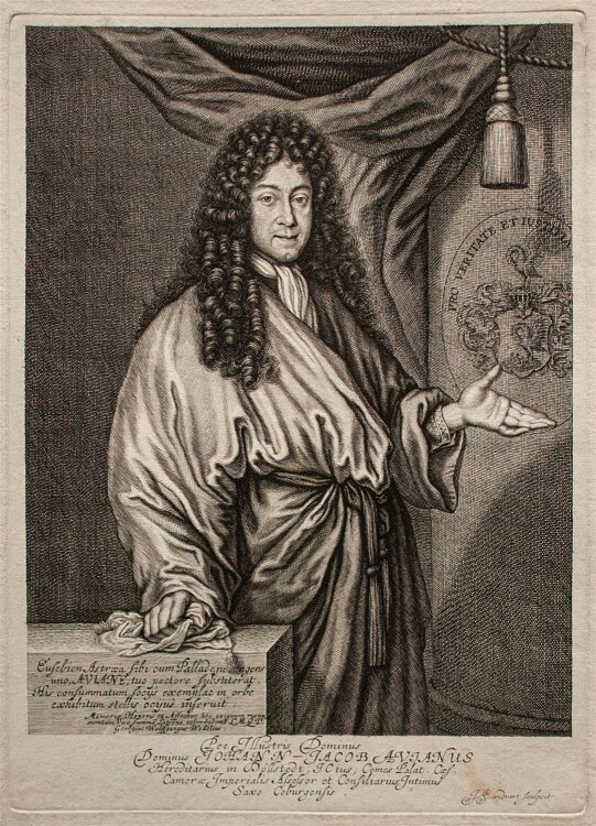 Jacob von Sandrart - Porträt Johann Jacob Avjanus - Kupferstich - o.J.