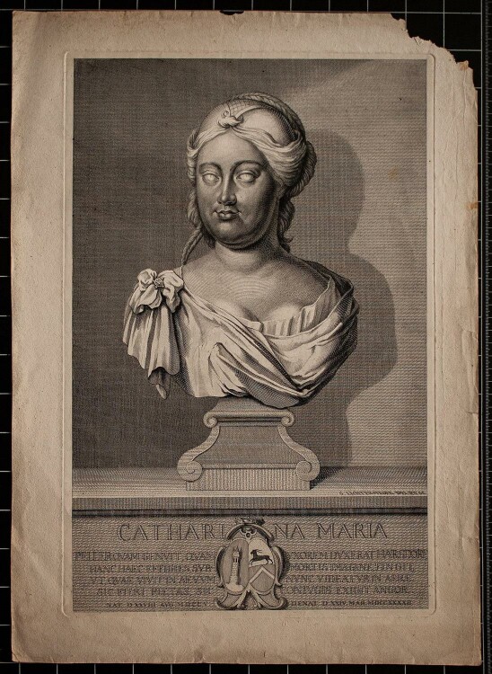 Georg Lichtensteger - Büste Catharina Maria Peller - Kupferstich - o.J.