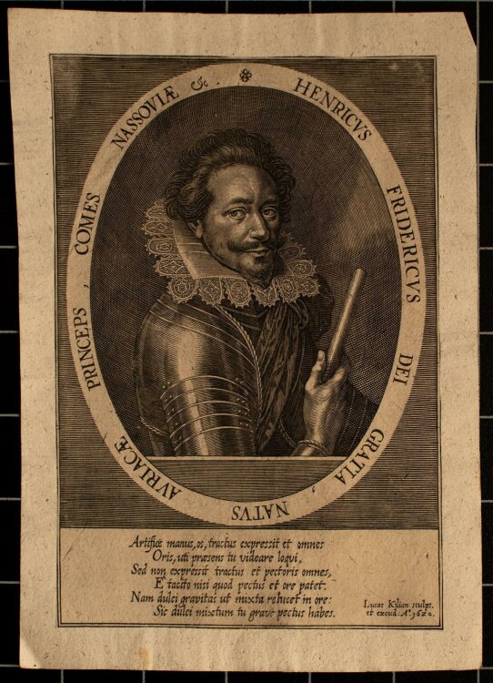 Lucas Kilian - Porträt Heinrich Friedrich von Nassau - Kupferstich - 1620