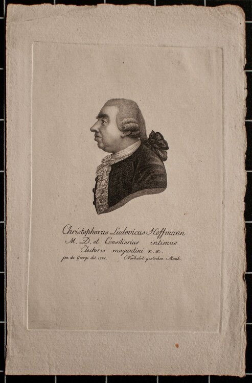 Egid Verhelst II - Porträt Christoph Ludwig Hoffmann - Kupferstich - 1788