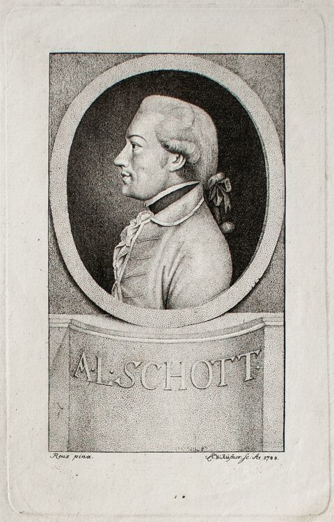 Abraham Wolfgang Küfner - Porträt A. L. Schott - Kupferstich - 1788
