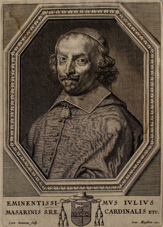 Johann Meyssens - Porträt Julius Masarini - Kupferstich - o.J.