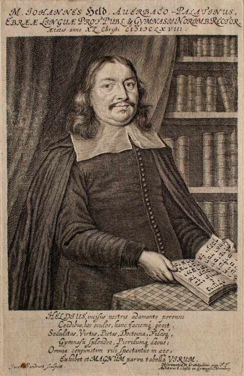Jacob von Sandrart - Porträt Johannes Held - Kupferstich - o. J.