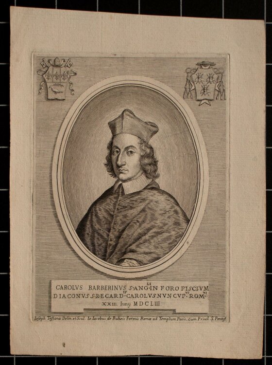 Giuseppe Maria Testana - Porträt Cardinal Carlo Barberini - Kupferstich - o.J.