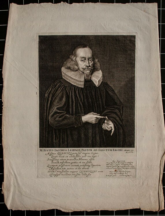 Jacob von Sandrart - Porträt Jacob Leibniz (nach Preissler) - Kupferstich - o.J.