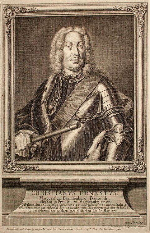 Johann Wilhelm Windter - Porträt Christian Ernst - Kupferstich - 1745