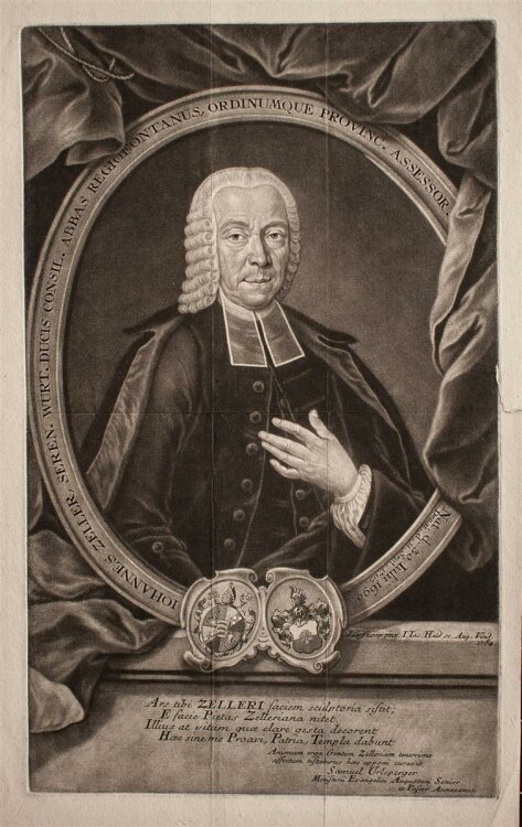 Johann Jacob Haid - Porträt Johannes Zeller -...