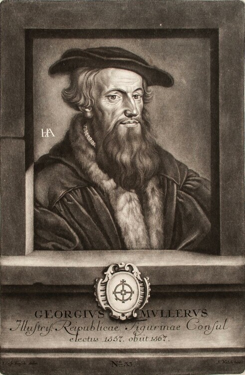Georg Walch - Porträts Nürnberger Ratsherren - Block mit 10 Mezzotinto - o. J.