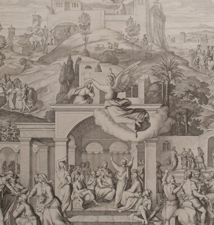 Oswald Ufer - Allegorie Apostelgeschichte St. Lucia - nach 1851 - Kupferstich
