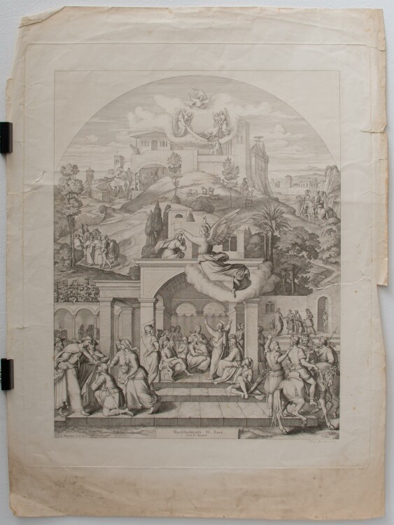 Oswald Ufer - Allegorie Apostelgeschichte St. Lucia - nach 1851 - Kupferstich